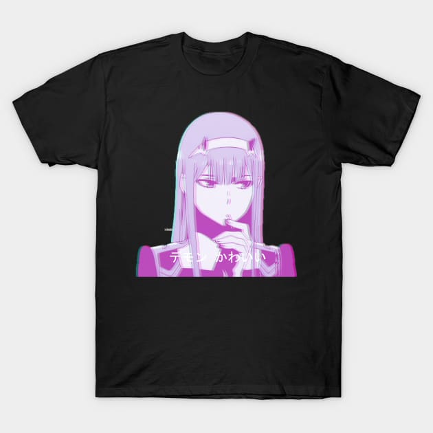 Zero Two Glitch T-Shirt by hypergrid